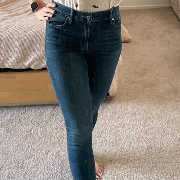 Lucky Brand High Rise Dark Wash Bridgette Skinny Jeans Size 27 - Picture 2 of 15